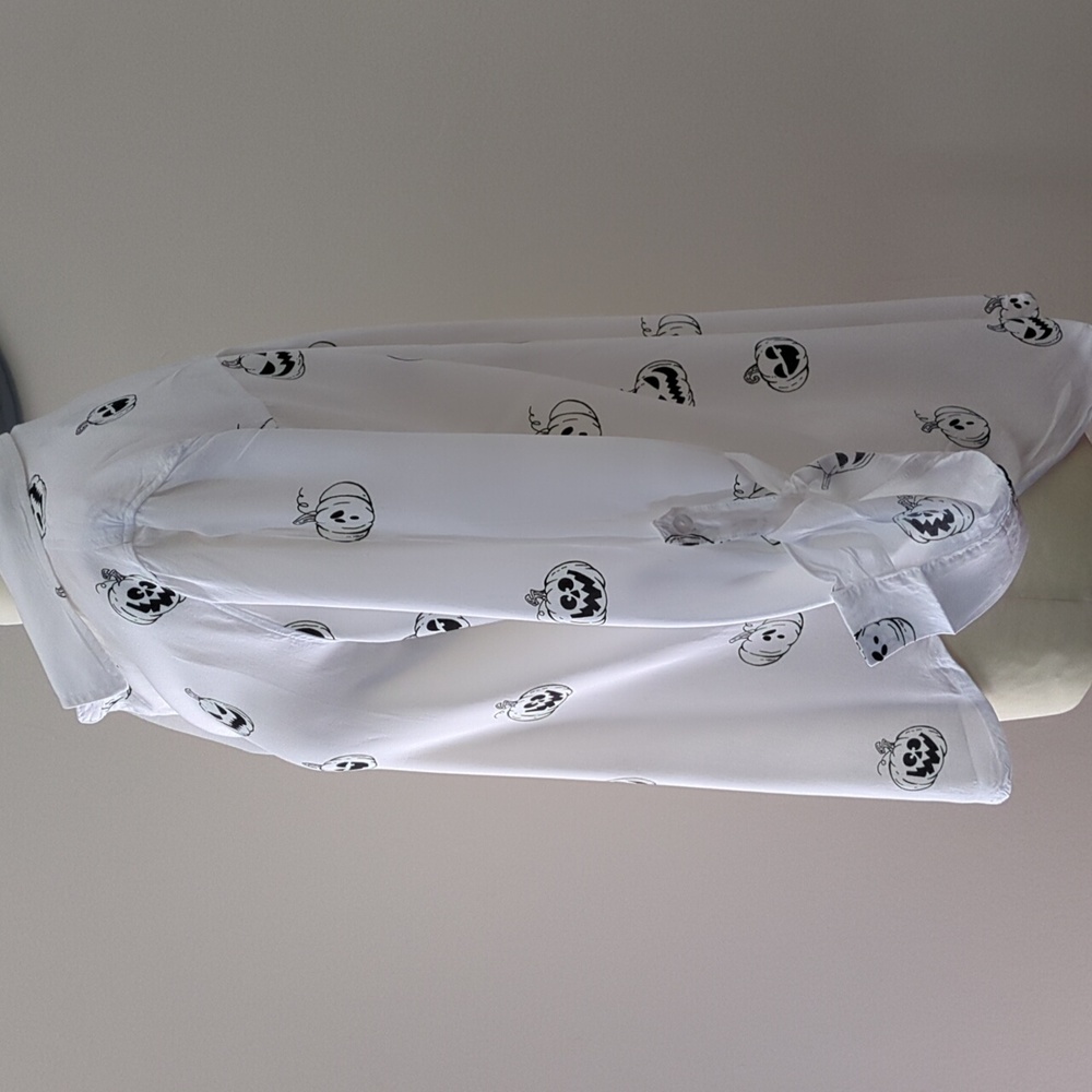 Pumpkin Button Down Blouse - Picture 3 of 13